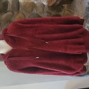 Cozy Women's Sherpa Half-Zip Hoodie - Burgundy
23-14